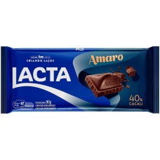 CHOCOLATE LACTA AMARO 40 CACAU 80G