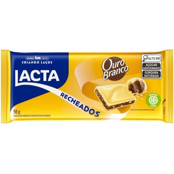 CHOCOLATE LACTA RECHEADO OURO BRANCO 98G