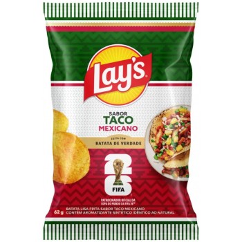 BATATA ELMA CHIPS LAYS LISA TACO MEXICANO 62G