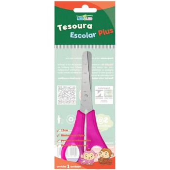 MAT. ESC. TESOURA ESCOLAR PLUS  LEO & LEO 