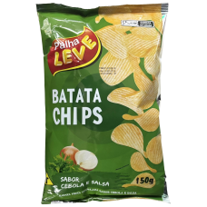 BATATA CHIPS PALHA LEVE CEBOLA E SALSA 150 GR