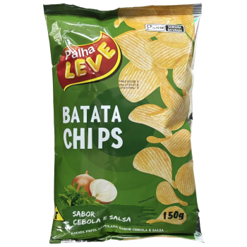 BATATA CHIPS PALHA LEVE CEBOLA E SALSA 150 GR