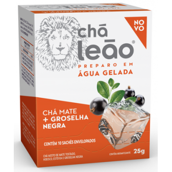 CHA GELADO LEÃO MATE GROSELHA NEGRA 25GR