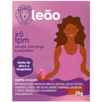 CHÁ LEÃO FASES XÔ TPM CER/MORANGO/BAUNILHA 20G