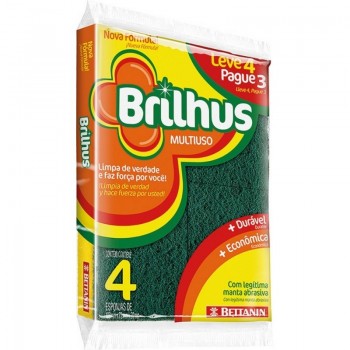ESPONJA BRILHUS MULTIUSO LV4 PG 3 REF 4514