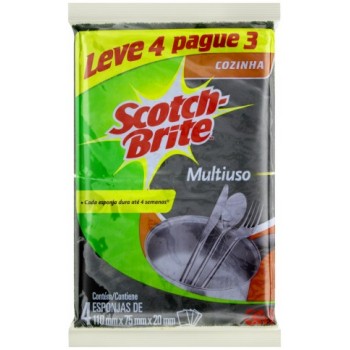 ESPONJA SCOTCH BRITE MULTIUSO C/ 4 UN