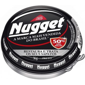 GRAXA P/ SAPATO EM PASTA NUGGET PRETO 36G