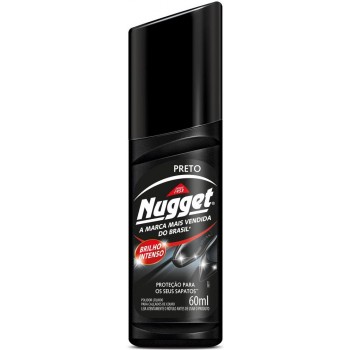 GRAXA P/ SAPATO NUGGET PRETO LÍQUIDO 60ML