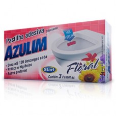 PASTILHA ADESIVA AZULIM FLORAL 3 UN