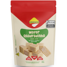 BISCOITO LOWÇUCAR WAFER QUADRADINHO LIMÃO DIET 60G