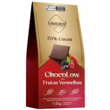 CHOCOLATE LOWCUCAR CHOCOLOW 70 CACAU FRUT VERM 70G