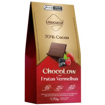 CHOCOLATE LOWCUCAR CHOCOLOW 70 CACAU FRUT VERM 70G