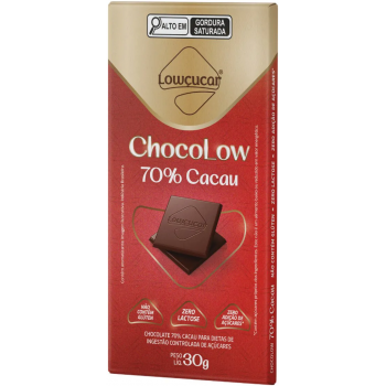 CHOCOLATE LOWCUCAR ZERO CHOCOLOW 70 CACAU 30G