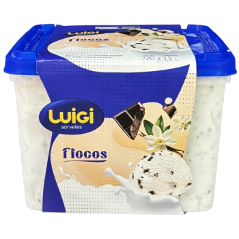 SORVETE LUIGI CREMOSO FLOCOS 1.5L