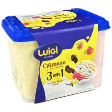 SORVETE LUIGI CREMOSO MORANGO FLOCOS CREME 1.5L