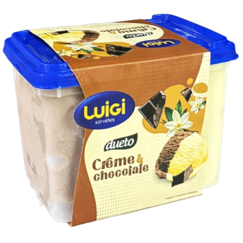 SORVETE LUIGI DUETO CREME E CHOCOLATE 1.5 L