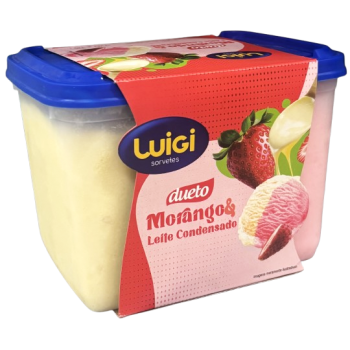 SORVETE LUIGI DUETO MORANGO E LEITE CONDENSADO 1.5