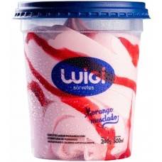 SORVETE LUIGI LEITINHO MORANGO MESCLADO 500ML