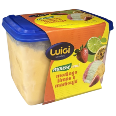 SORVETE LUIGI MOUSSE MORANGO LIMAO E MARACUJA 1.3L