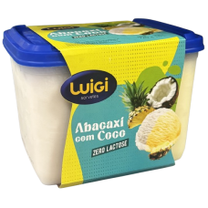 SORVETE LUIGI ZERO LACTOSE ABACAXI C/ COCO 1.5L