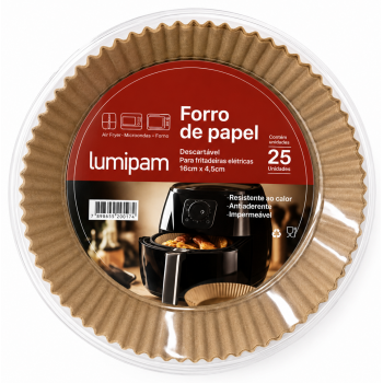 FORRO DE PAPEL DESCARTÁVEL REDONDO LUMIPAM C/25