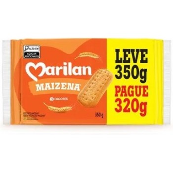 BISCOITO MARILAN MAIZENA LV 350G PG 320G
