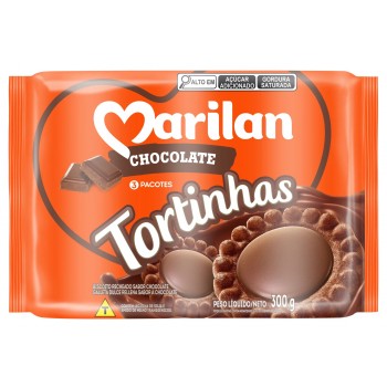 BISCOITO MARILAN TORTINHAS CHOCOLATE 300G