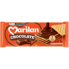 BISCOITO MARILAN WAFER CHOCOLATE 70G BISCOITO MARILAN WAFER CHOCOLATE 70G