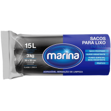 SACO PARA LIXO MARINA ROLO 15L