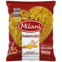 MACARRAO MILANI PARAFUSO C/OVOS 500G