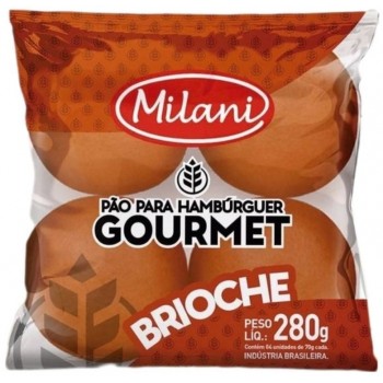 PÃO DE HAMBÚRGUER MILANI GOURMET BRIOCHE 280 G