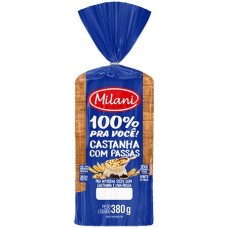 PÃO INTEGRAL DE CASTANHA E PASSAS MILANI 380G