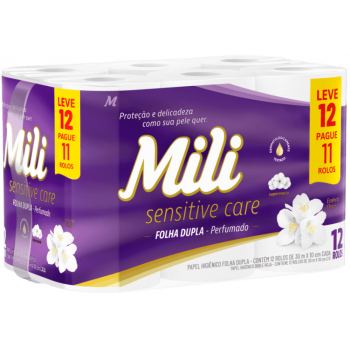 PAPEL HIGIENICO MILI F.DUPLA PERFUMADO C/12UND 30M