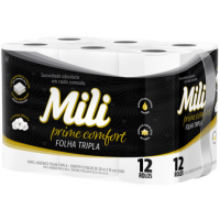 PAPEL HIGIENICO MILI FOLHA TRIPLA PRIME C/12UND 20