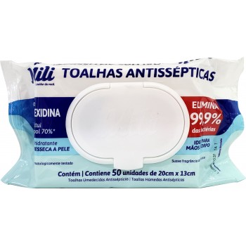TOALHAS UMEDECIDAS MILI ANTISSEPTICAS C/50 UN