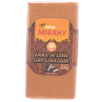 DOCE DE LEITE C/ CHOCOLATE MIRAHY BARRA 300 GR