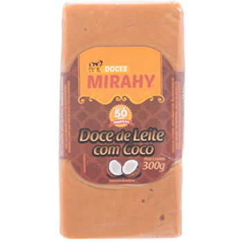 DOCE DE LEITE C/ COCO MIRAHY BARRA 300 GR