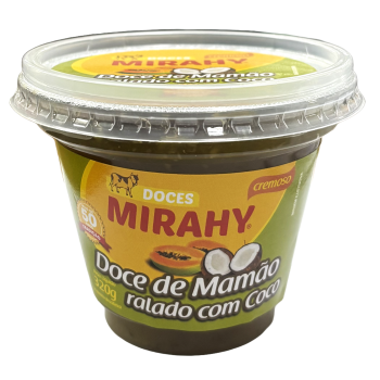 DOCE DE MAMÃO RALADO C/ COCO MIRAHY POTE 320G