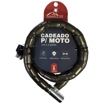 CADEADO PARA MOTO MOLDULAR 1 MT X22 MM