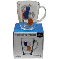CANECA DE VIDRO CONICA ABSTRATA MOLDULAR CANECA DE VIDRO CONICA ABSTRATA MOLDULAR