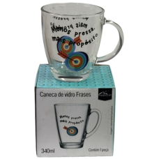 CANECA DE VIDRO CONICA FRASES MOLDULAR CANECA DE VIDRO CONICA FRASES MOLDULAR