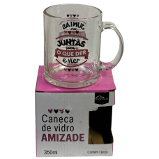 CANECA DE VIDRO RETA AMIGA MOLDULAR CANECA DE VIDRO RETA AMIGA MOLDULAR