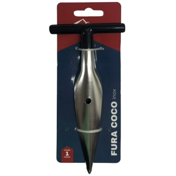 FURA COCO INOX COM CABO MOLDULAR UN