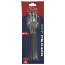GARFO DE MESA MOLDULAR PRETO C/ 3UN GARFO DE MESA MOLDULAR PRETO C/ 3UN