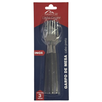 GARFO DE MESA MOLDULAR PRETO C/ 3UN
