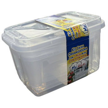 KIT CAIXAS ORGANIZADORA MOLDULAR 3PÇAS   REF 6896