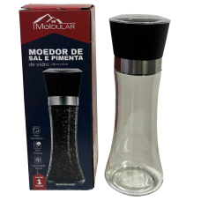 MOEDOR DE SAL E PIMENTA DE VIDRO 200ML MOLDULAR MOEDOR DE SAL E PIMENTA DE VIDRO 200ML MOLDULAR