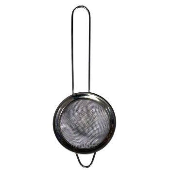 PENEIRA INOX COM CABO MOLDULAR 8 CM