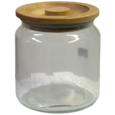 POTE DE VIDRO COM TAMPA BAMBU MOLDULAR 500 ML POTE DE VIDRO COM TAMPA BAMBU MOLDULAR 500 ML