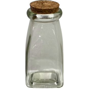 POTE DE VIDRO COM TAMPA ROLHA MOLDULAR 120 ML